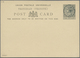 GA Trinidad Und Tobago: 1879, Stationery Card Very Rare PROOF Victoria 1 1/2 D In Black Instead Of Red- - Trinité & Tobago (1962-...)