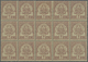 **/* Tunesien: 1888, 2c. Brown On Cream, Block Of 15, Fresh Colour, Two Stamps Hinged Others U/m, Slight - Tunisie (1956-...)