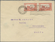 Br Tunesien: 1927, 75c. Orange-red, Horiz. Pair On Ship Letter From Tunis To Malta, Oblit. By French PA - Tunisia