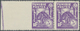 ** Tunesien: 1944, 3fr. Violet, Marginal Horiz. Pair Showing Variety "imperforate At Left" Unmounted Mi - Tunisia