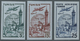 ** Tunesien: 1949, 75 Years Of United Postal Union UPU Complete IMPERFORATE Set Of Three And Additional - Tunesië (1956-...)