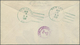 Br Vereinigte Staaten Von Amerika - Stempel: FLOWER (tulip?) Green/violet Bicolour Fancy Cancel + B/s G - Marcofilie