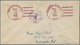 Br Vereinigte Staaten Von Amerika - Stempel: SANTA CLAUS (long Shot) Violet Fancy Cancel + B/s Red "SAN - Marcophilie