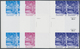 ** Vereinte Nationen - New York: 2000. Imperforate Double Pair Gutter Block + Progressive Proof (7 Phas - Autres & Non Classés