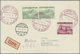 Br Ballonpost: 1937, 30.V., Poland, Balloon "Hel", Card With VIOLET Postmark And Arrival Mark, Only 16 - Luchtballons