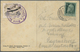 Br Flugpost Deutschland: 1912, Regensburger Fliegertage, 10 Pfg. Fotopapier-Flugmarke Mit Violettem Flu - Poste Aérienne & Zeppelin