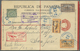 GA Flugpost Übersee: PANAMA: 1930, First Flight Panama To Costa Rica, 10 C. Postal Stationery Registere - Autres & Non Classés