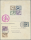 Br Zeppelinpost Deutschland: 1936, Olympiafahrt, 2 Briefe Ab Frankfurt 1.8. Mit Beiden Olympia-Blocks ( - Luchtpost & Zeppelin