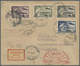 Br Zeppelinpost Europa: 1931, Polarfahrt, R-Brief UDSSR-Post Mit Komplettem, Ungezähntem Zeppelin-Satz, - Autres - Europe