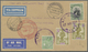 Br Zeppelinpost Europa: 1934, 271 A MALTA/7.SAF 1934: Dekorativer Brief Mit 4 Marken Buntfrankatur über - Andere-Europa