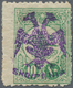 ** Albanien: Albania, 1913, 10 Para Green Of Turkey With VIOLET (instead Of Black) Handstamp Overprint - Albanië