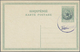 GA Albanien - Lokalausgaben: 1914, VALONA: 5 Q. Green Postal Stationery Card With Double Circle Ovp "PO - Albanie