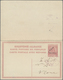 GA Albanien - Ganzsachen: 1914, 10 / 10 Q. Red Postal Stationery Reply Card With Attached Reply Part, O - Albanië