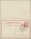 GA Albanien - Ganzsachen: 1914, 10 / 10 Q. Red Postal Stationery Reply Card With Attached Reply Part, O - Albanie