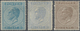 * Belgien: 1865/1866, Definitives Leopold I, 20c. Light Blue Perf. 14½, 20c. Ultramarine Perf. 15, 30c - Andere & Zonder Classificatie