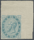 ** Belgien: 1883, König Leopold II. 25 C. Hellblau UNGEZÄHNT Aus Der Rechten Oberen Bogenecke, Postfris - Autres & Non Classés