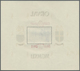 ** Belgien: 1941, Rebuilding Abtei Orval, Souvenir Sheet 5+10 Fr. With Inverted Overprint In Blue And R - Autres & Non Classés