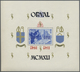 ** Belgien: 1941, Rebuilding Abtei Orval, Souvenir Sheet 5+10 Fr. With Inverted Overprint In Blue And R - Other & Unclassified