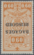 ** Belgien - Eisenbahnpaketmarken: 1935, Eisenbahnpaketmarke Von 1923-31 Mit Kopfstehendem Aufdruck "BA - Reisgoedzegels [BA]