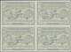 GA Bulgarien - Ganzsachen: Design "Rome" 1906 International Reply Coupon As Block Of Four 30 C. Bulgari - Postkaarten