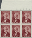 ** Dänemark: 1952, J.C. Jacobsen, Brownish Red, Mnh. Proof, Block Of Six, Printed At Goebel In Darmstad - Lettres & Documents