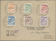 Br Epirus: 1914, 1 L To 1 Drachme, Six Values On Registered Letter Sent Via Brindisi To Hamburg, German - Epirus & Albanië