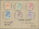 Br Epirus: 1914, 1 L To 1 Drachme, Six Values On Registered Letter Sent Via Brindisi To Hamburg, German - Epirus & Albanie