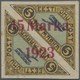 * Estland: 1923, Airmail 45 M. On 5 M. Imperforated With Overprint "distance Between 5 And Marka 1,00 - Estonia