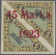 * Estland: 1923, Airmail 45 M. On 5 M. Imperforated With Overprint "distance Between 5 And Marka 1,75 - Estonia
