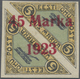 * Estland: 1923, Airmail 45 M. On 5 M. Imperforated With Overprint "distance Between 5 And Marka 1,75 - Estonie