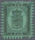 O Finnland: 1866, 8 Penni Black On Ordinary Green Paper, The VERY RARE ROULETTE E. Cancelled With Smal - Lettres & Documents