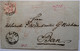 BASEL 1854 15 Rp Rayon III Auf NACHPORTO Brief > Bern (Schweiz Suisse Switzerland Lettre Cover ZNr 20 Postage Due - 1843-1852 Timbres Cantonaux Et  Fédéraux