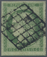 O Frankreich: 1850, 15 C. Green Ceres Imperf With Well Margins, Used With Grid Cancellation, Signed. M - Gebruikt