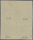 * Frankreich: 1849 Ceres 20 C. Schwarz Im Viererblock Auf Gelblichem Papier, Ungebraucht Mit Originalg - Oblitérés