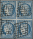 O Frankreich: 1849/1850. Cérès 25c In A Block Of 4. Each Stamp With Grid Cancel. Full Margins At All S - Gebruikt