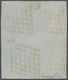 O Frankreich: 1849/1850. Cérès 25c In A Block Of 4. Each Stamp With Grid Cancel. Full Margins At All S - Oblitérés