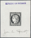 (*) Frankreich: 1849, 1fr. Ceres, Sperati Forgery, Essay In Black With Pencil Annotation And Stright Lin - Gebraucht