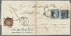 Br Frankreich: 1851, 1fr. Carmine And Two Singles 25c. Blue, All Fresh Colour, Cut Into To Huge Margins - Oblitérés