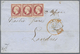 Br Frankreich: 1855, 80c. Carmine "Empire Nd", Three Copies Of Fresh Colour And Mainly Good Margins Wit - Gebruikt