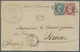 Br Frankreich: 1867, 20c. Blue And 80c. Rose "Empire Dt" On Lettersheet From Dinan To Lima/Peru, Oblit. - Gebruikt