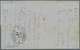 Br Frankreich: 1865, 40c. Orange "Empire Dt", Single Franking On Lettersheet From Marseille To Barcelon - Oblitérés