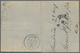 Br Frankreich: 1869, Empire Laure, 20c. Blue And Two Copies 40c. Orange, 1fr. Rate On Lettersheet From - Oblitérés