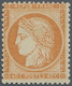 * Frankreich: 1870, 40 C Orange Ceres Hinged In Very Fine Condition. Michel 700,- € (Yvert No. 38 725, - Gebruikt