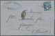 Br Frankreich: 1871, Bordeaux Issue, 20c. Blue, POSTAL FORGERY (FAUX DE MARSEILLE), Single Franking On - Oblitérés
