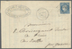 Br Frankreich: 1873, 25c. Blue "Ceres", Single Franking On Lettersheet Dated 22 Fevr. From "PLEMET 23 F - Gebruikt