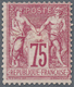 * Frankreich: 1876, 75 C. Carmine Pink, Type I, Fresh Colors, In Good Perforation, Unused With Hinge R - Gebruikt