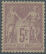 * Frankreich: 1877, 5 Fr. Allegorie Violett Auf Hellila, Ungebraucht Mit Falz, Mi. € 450,-- (Yvert 95, - Gebruikt