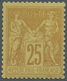 * Frankreich: 1879, 25 C. Allegorie Gelbbraun Auf Gelb (sehr Frische Farbe!), Fast Postfrisch, Mi. € 2 - Gebruikt