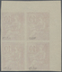 (*) Frankreich: 1900, 10c. Carmine-rose "Mouchon", IMPERFORATE Marginal Block Of Four From The Upper Lef - Gebruikt