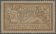 ** Frankreich: 1900, 50 C. Merson Brown On GC Paper, Mint Never Hinged Perfect Centered Superb Item (Yv - Gebruikt